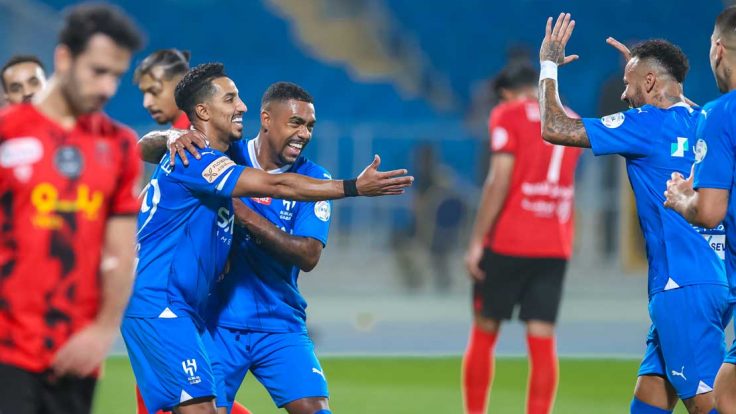 سداسية للهلال في شباك الرياض